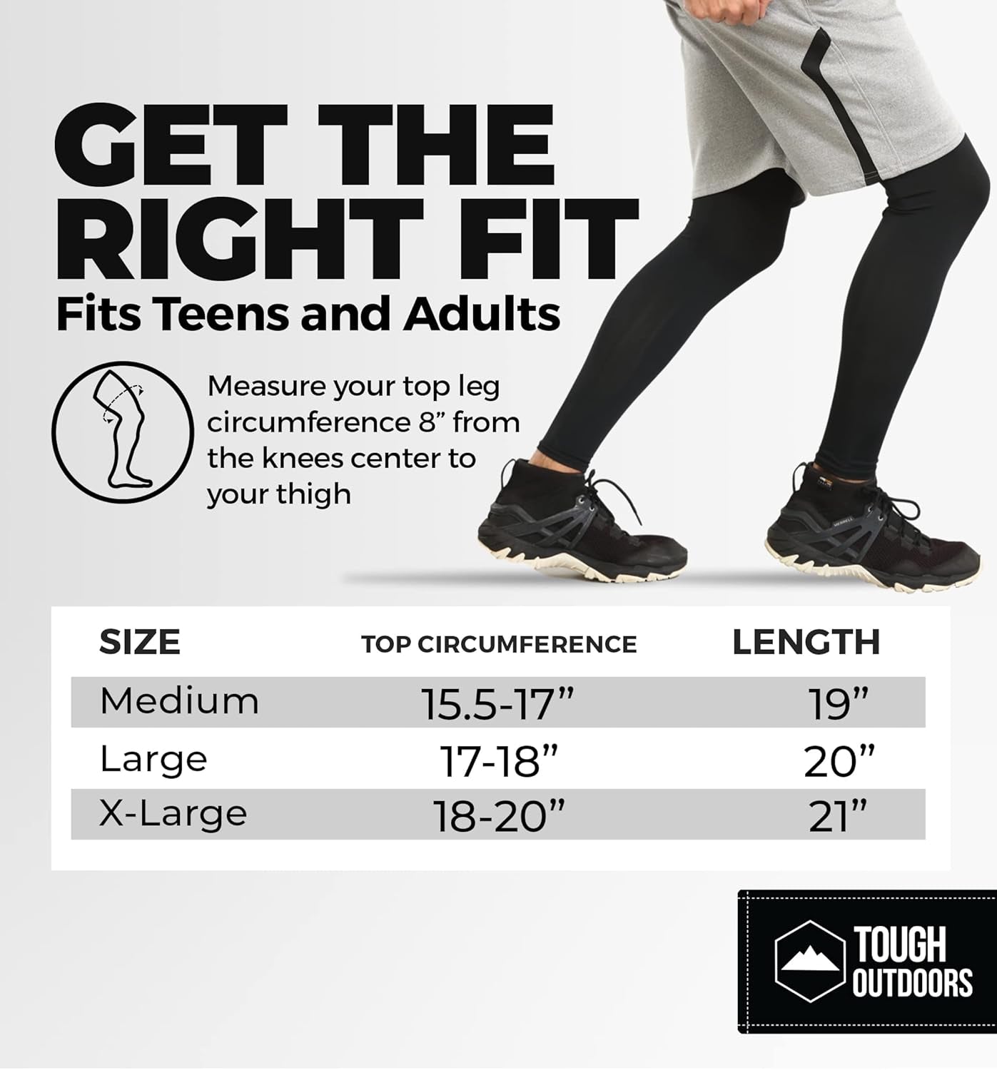 Compression Leg Sleeves - Full Leg Compression Sleeve for Men & Women, UV Leg Sleeves - Cycling Leg Warmers