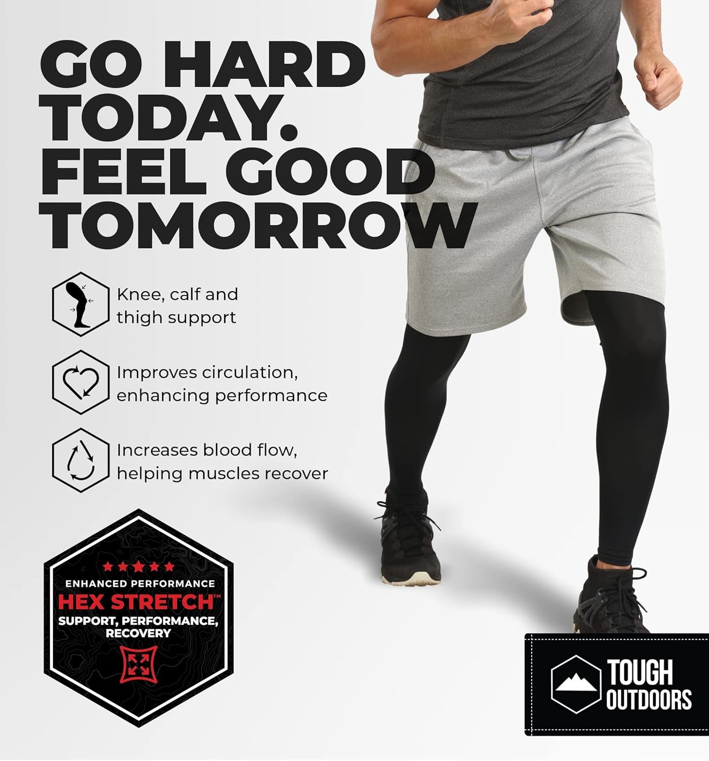 Compression Leg Sleeves - Full Leg Compression Sleeve for Men & Women, UV Leg Sleeves - Cycling Leg Warmers