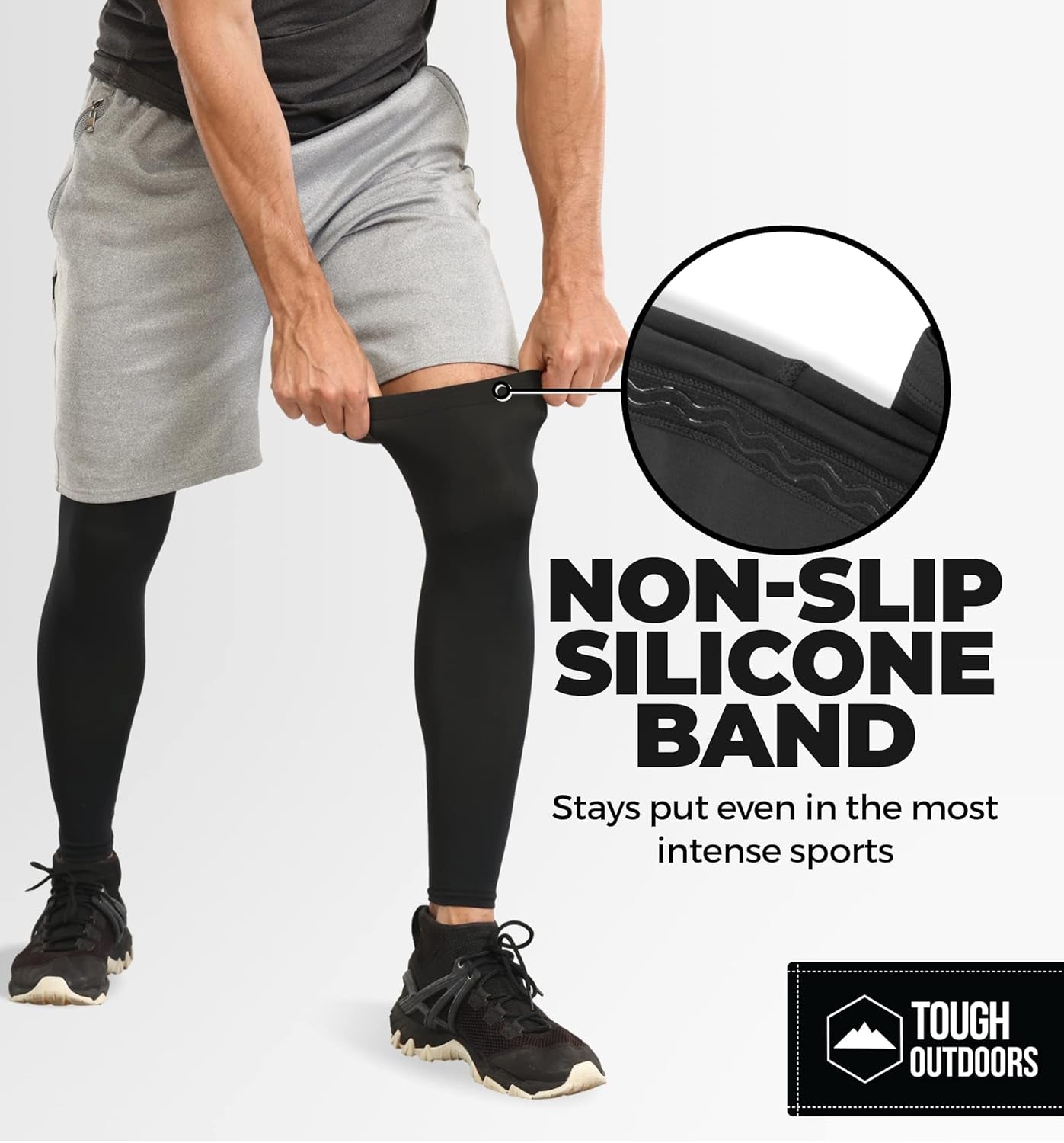 Compression Leg Sleeves - Full Leg Compression Sleeve for Men & Women, UV Leg Sleeves - Cycling Leg Warmers